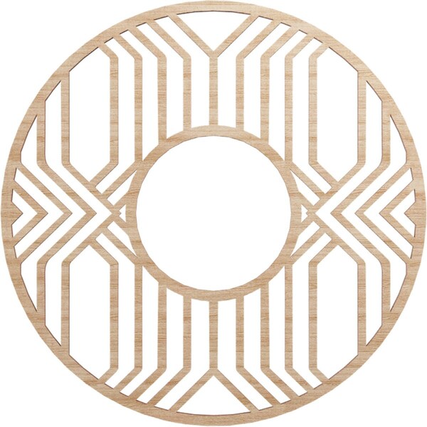 Ekena Millwork Empire Wood Fretwork Pierced Ceiling Medallion, Alder, 20"OD x 7 3/8"ID x 1/4"T CMWP20X20X0250EPAL - main